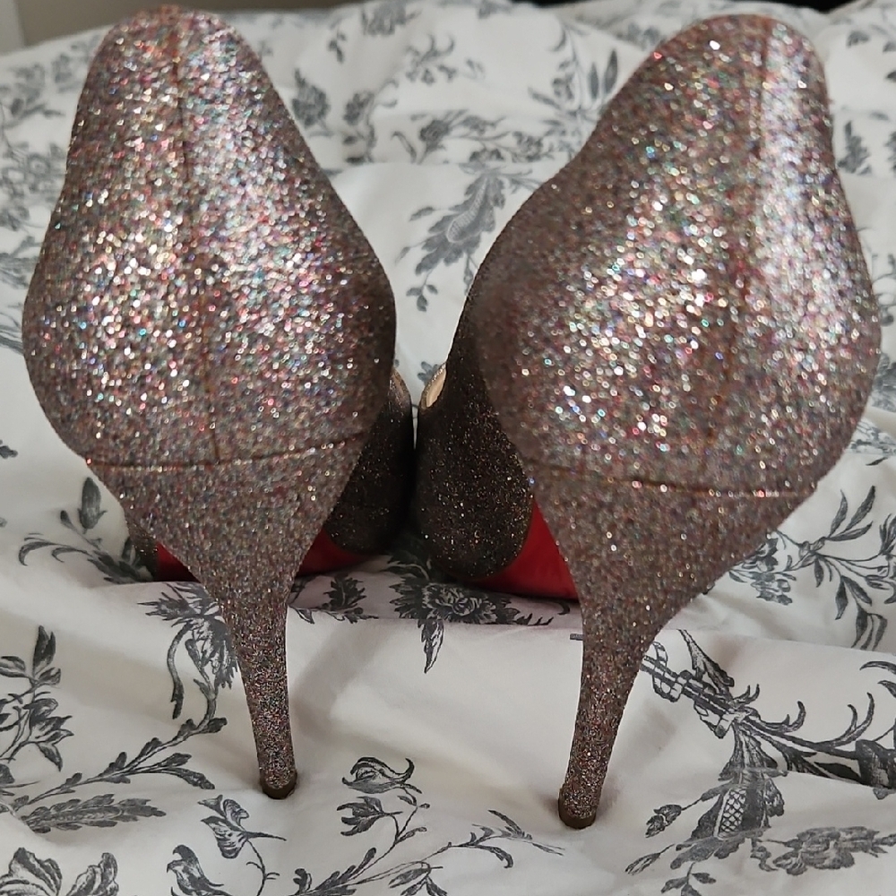 Christian Louboutin Glitter High Heels - Picture 3 of 6